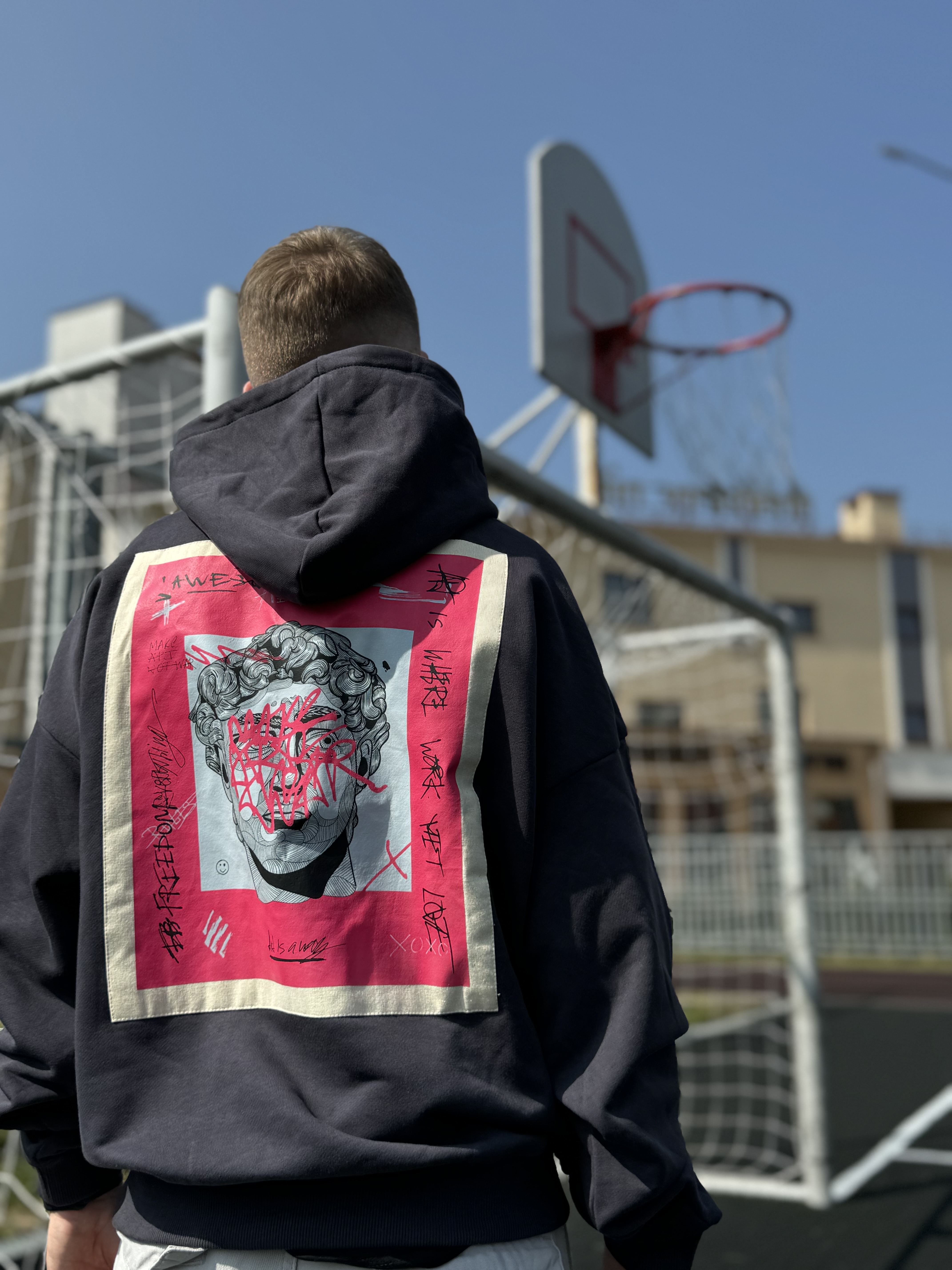 Худи мужской WOOGEE GROOVE Hoodie Графит, Розовый М-20124