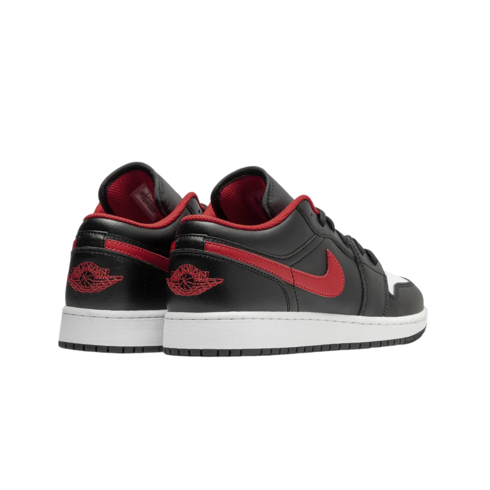 Кроссовки женские Nike Air Jordan 1 Low GS White Black Red 553560-063