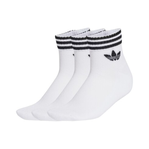 Комплект носков Adidas 3-Pack White 3-Stripes Ankle Socks JV7435