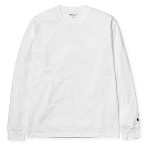Футболка мужская c длинным рукавом Carhartt WHITE / BLACK I026265