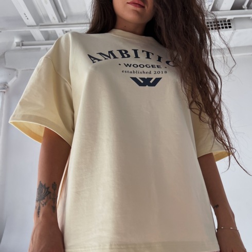 Футболка женская WOOGEE AMBITION Молочный M-282